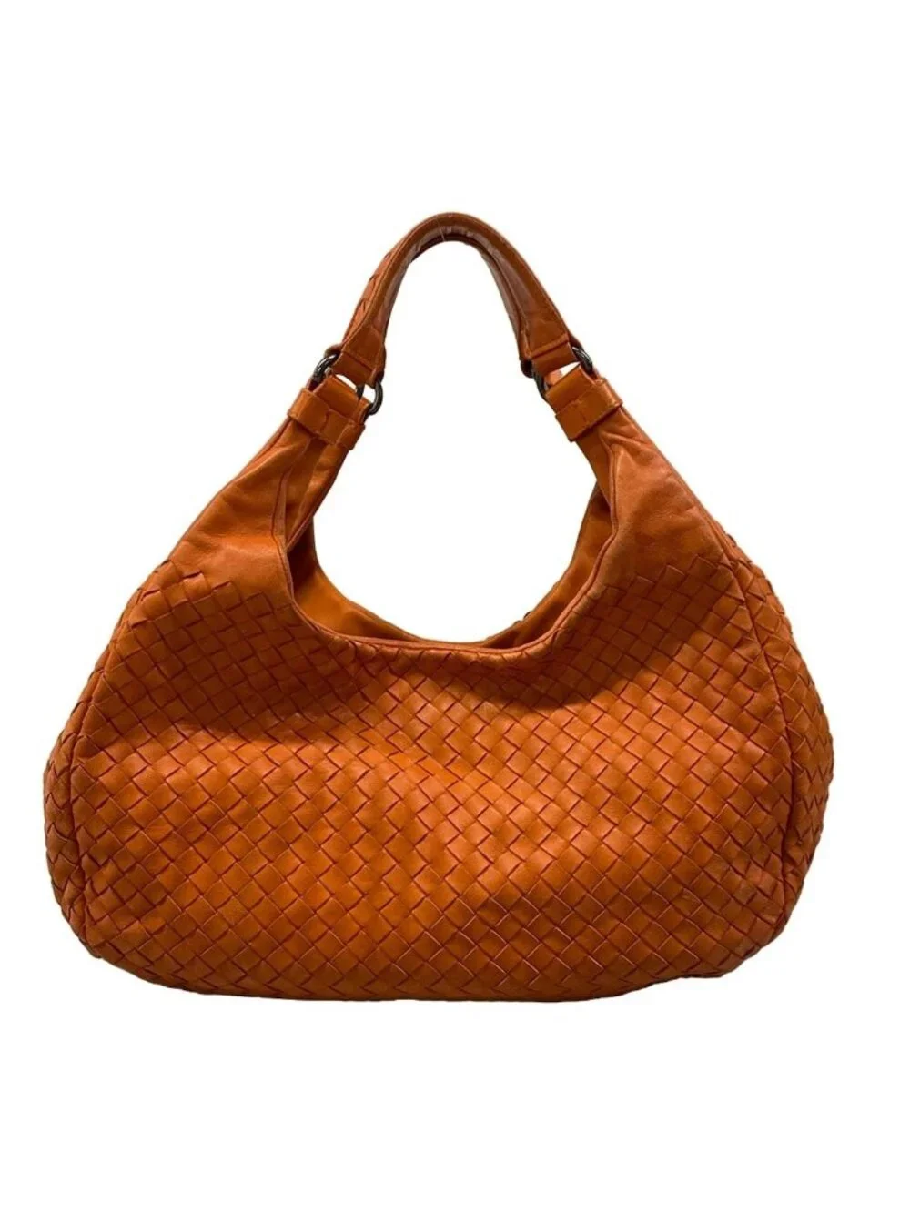 Bottega Veneta Tote Midi Amcampana Orange Leather